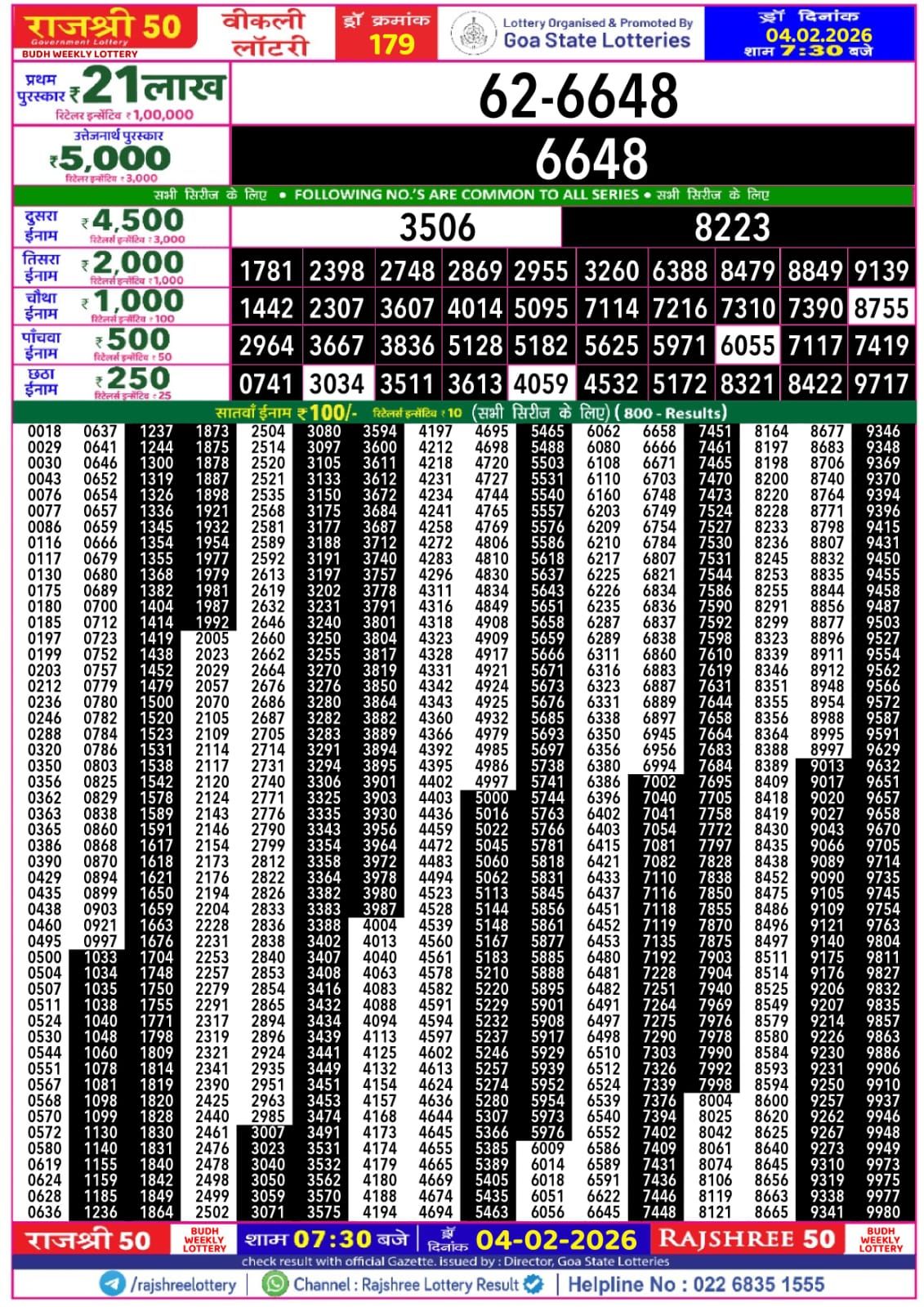 Rajshree Lottery Sambad 04-02-2026 Img 20260204 Wa00311711339669309910738