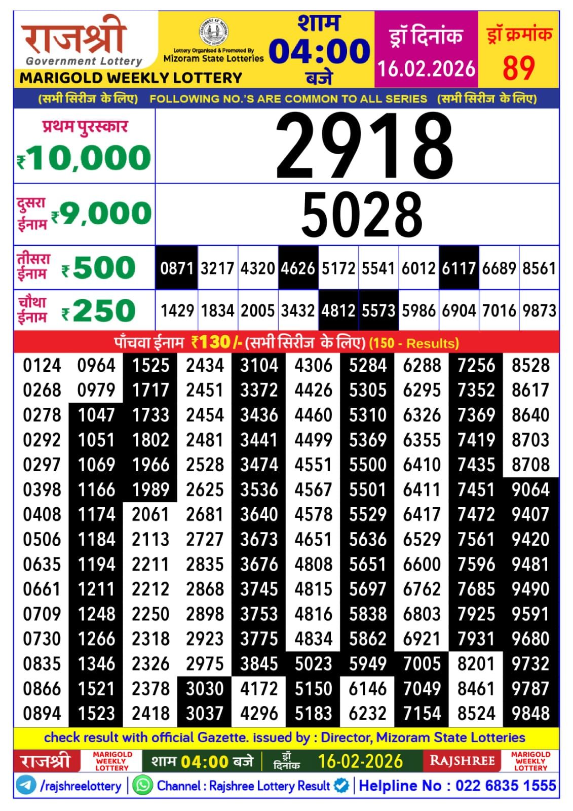 Rajshree Lottery Sambad 16-02-2026 Img 20260216 Wa001089623745758744172