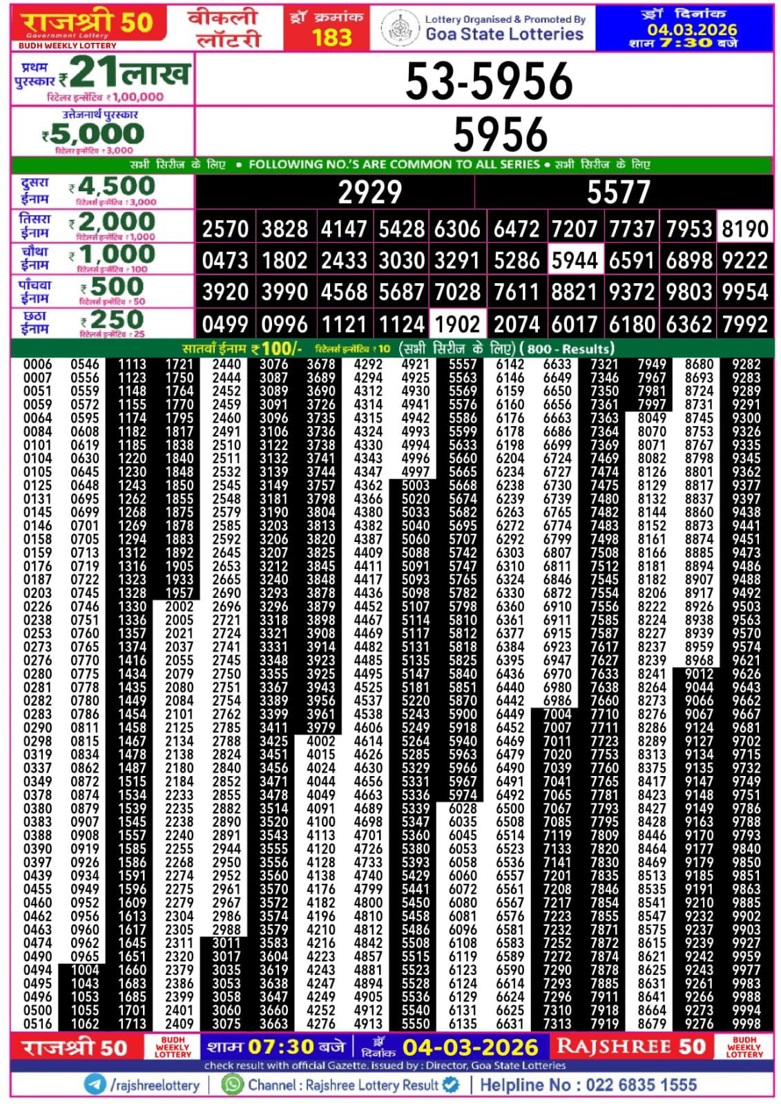 Rajshree Lottery Sambad 04-03-2026 Img 20260304 Wa00424314598542829187618