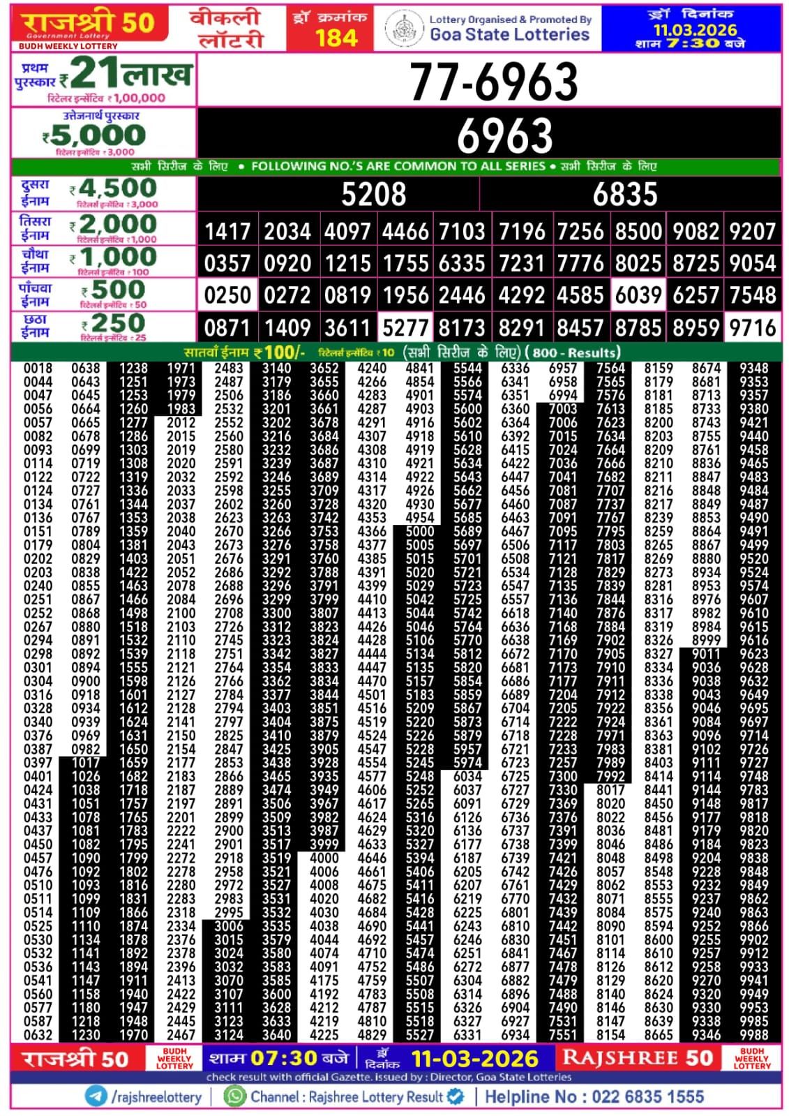 Rajshree Lottery Sambad 11-03-2026 Img 20260311 Wa00382906672584337561046