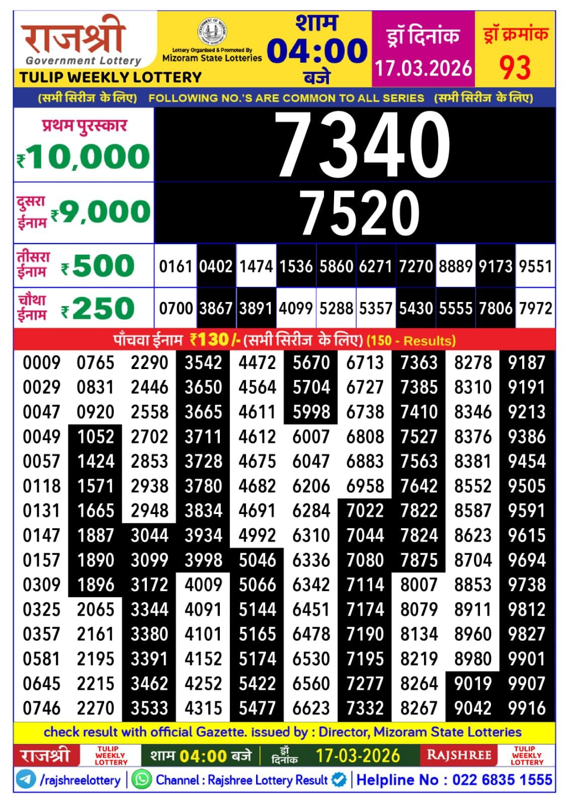 Rajshree Lottery Sambad 17-03-2026 Img 20260317 Wa00048110997314650100952