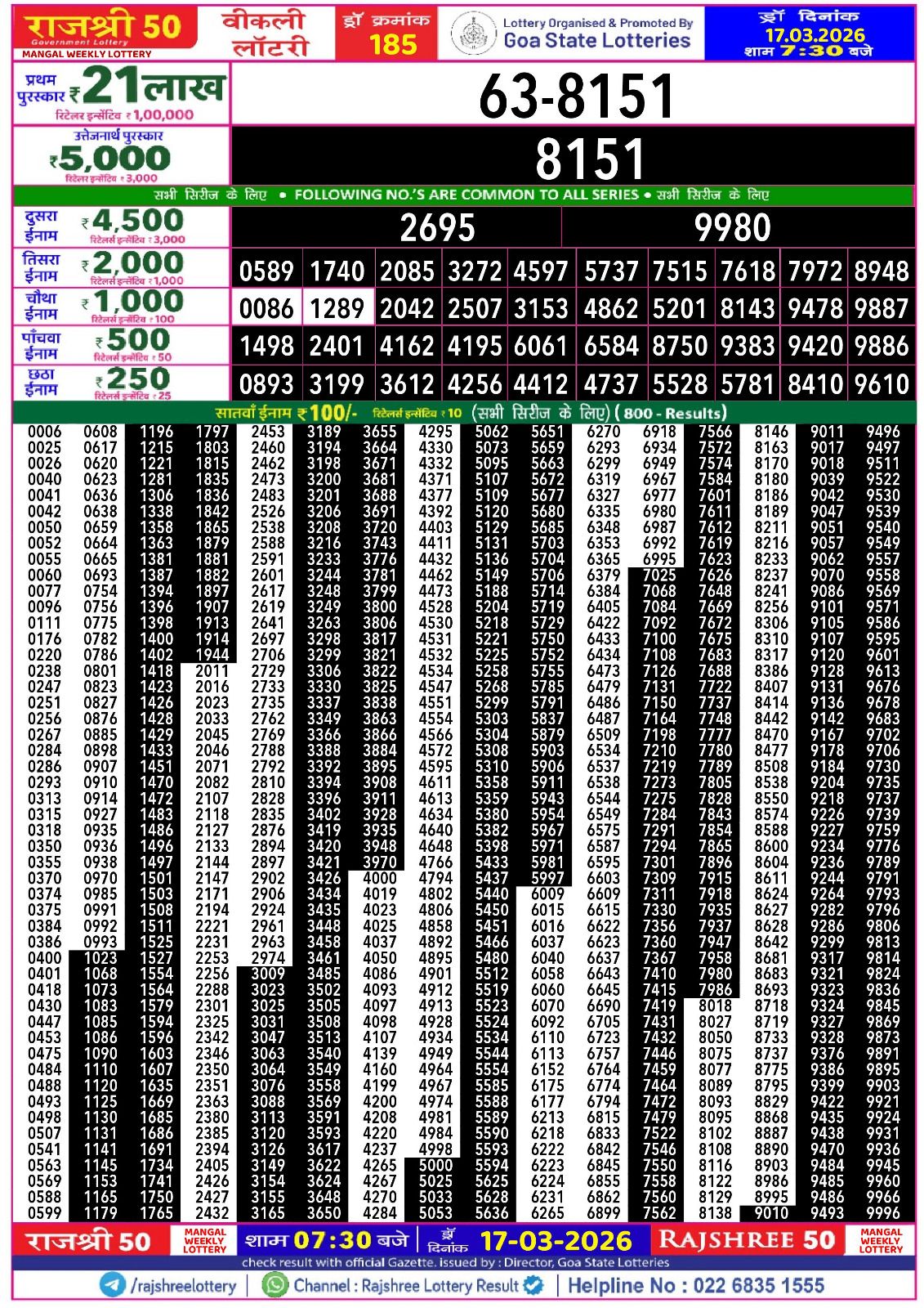 Rajshree Lottery Sambad 17-03-2026 Img 20260317 Wa00286517697562164651165