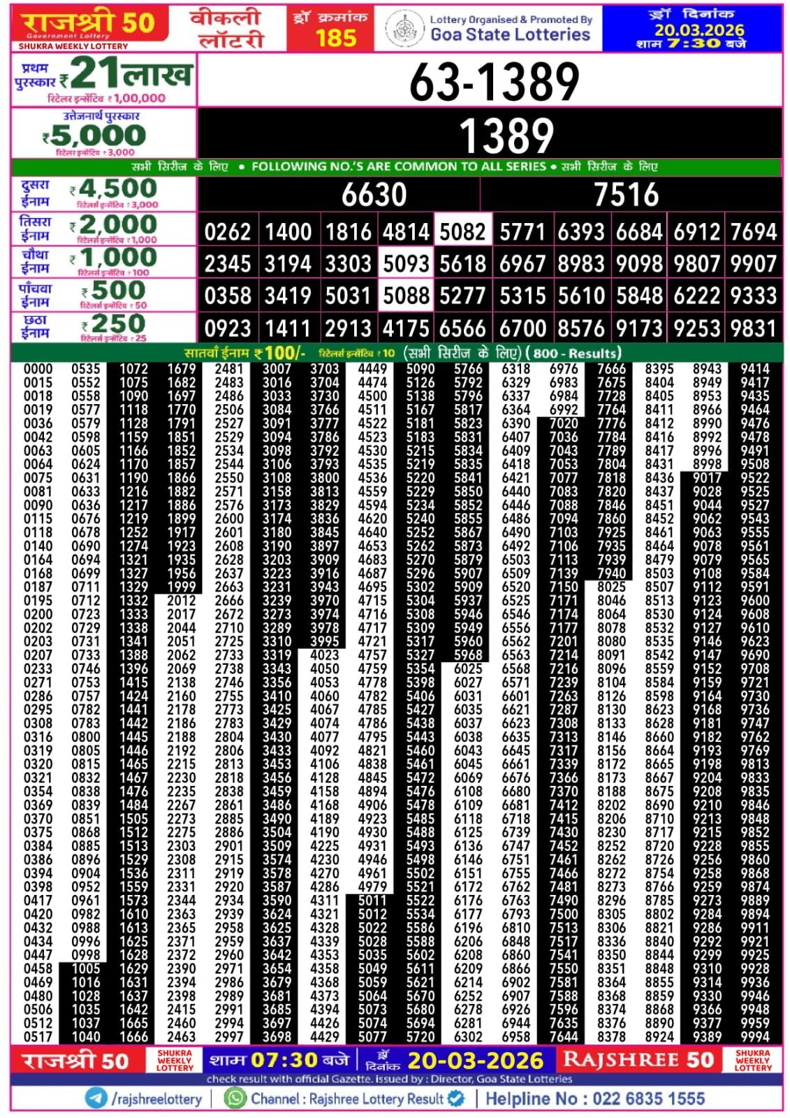 Rajshree Lottery Sambad 20-03-2026 Img 20260320 Wa00462913916543513045107