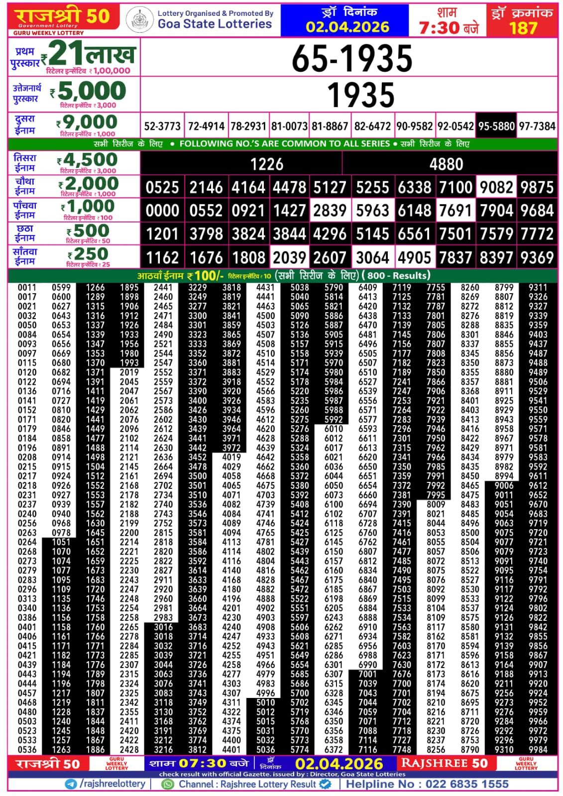 Rajshree Lottery Sambad 02-04-2026 Img 20260402 Wa00532405726349737420906